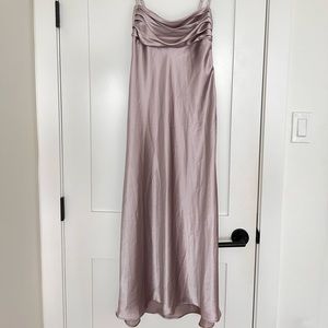 Zara Metallic MIDI Satin Flowy Dress Size Medium